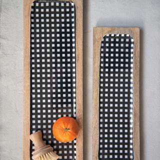 Urban Homestead 2-Piece Enameled Mango Wood Tray Set