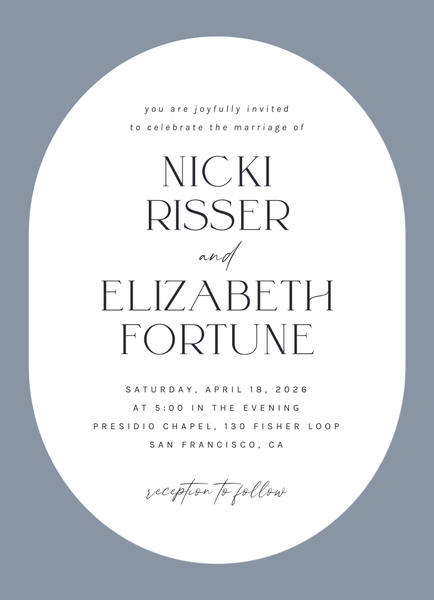 Spencer Classic | Periwinkle Gray | Zola Wedding Invitations
