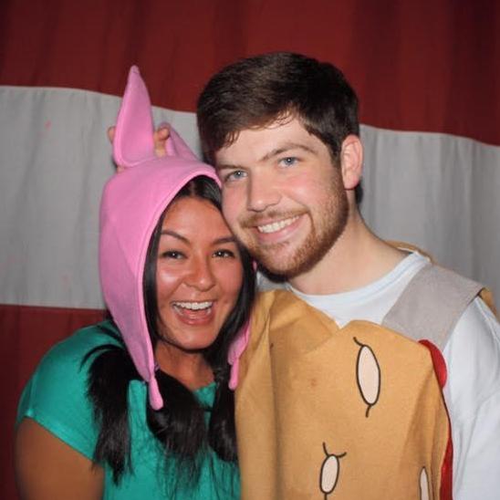 Halloween Date Party- we dressed up as Louise and Jean from our favorite show, Bob's Burgers