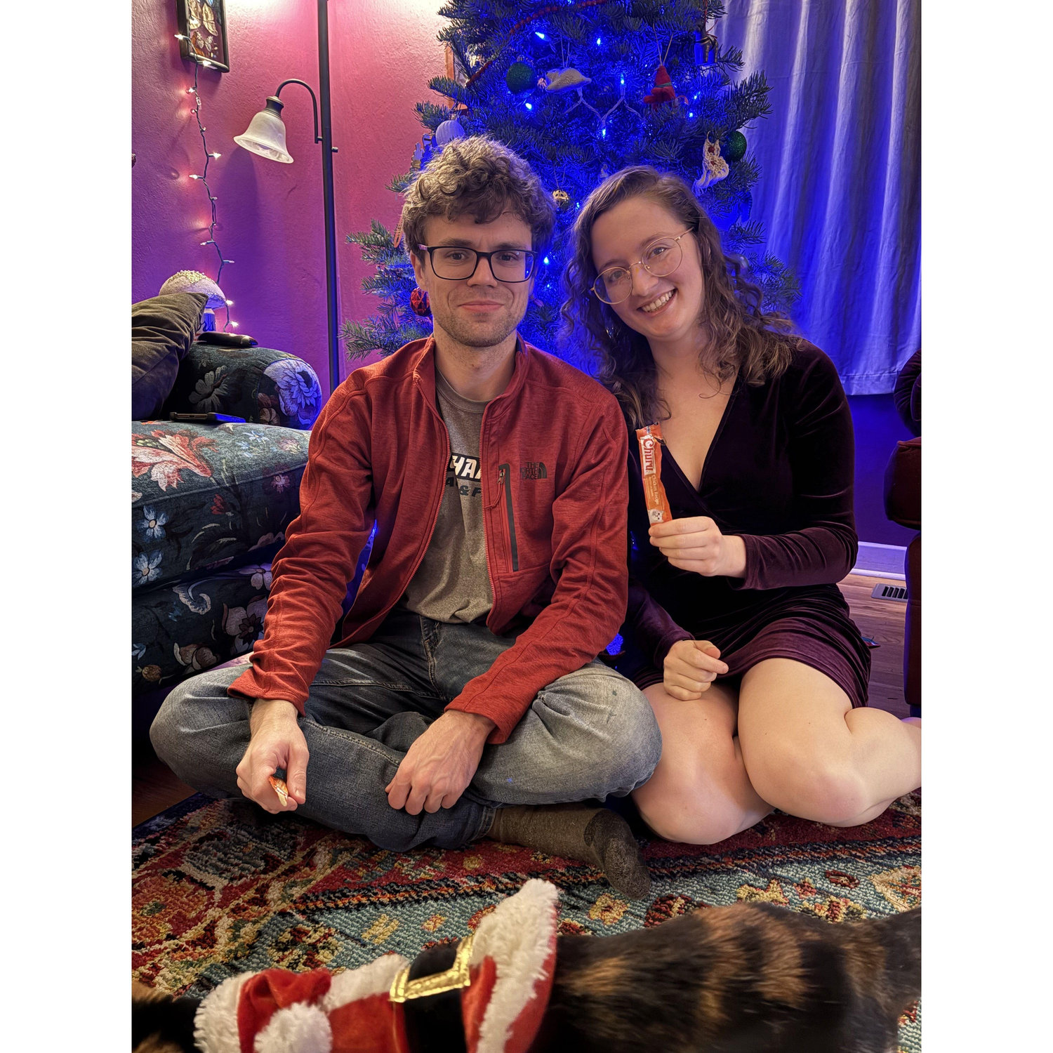 Trying to take our Christmas card photos