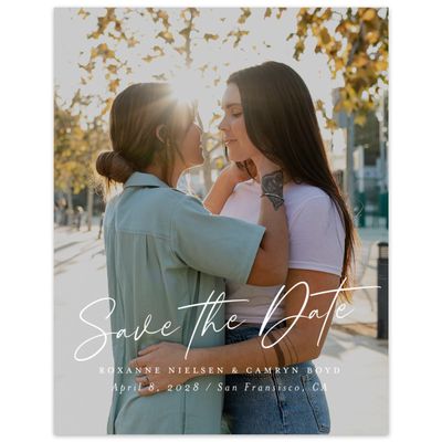 Dark Rust, Orange Wedding Digital Save the Date - Kosrae Photo
