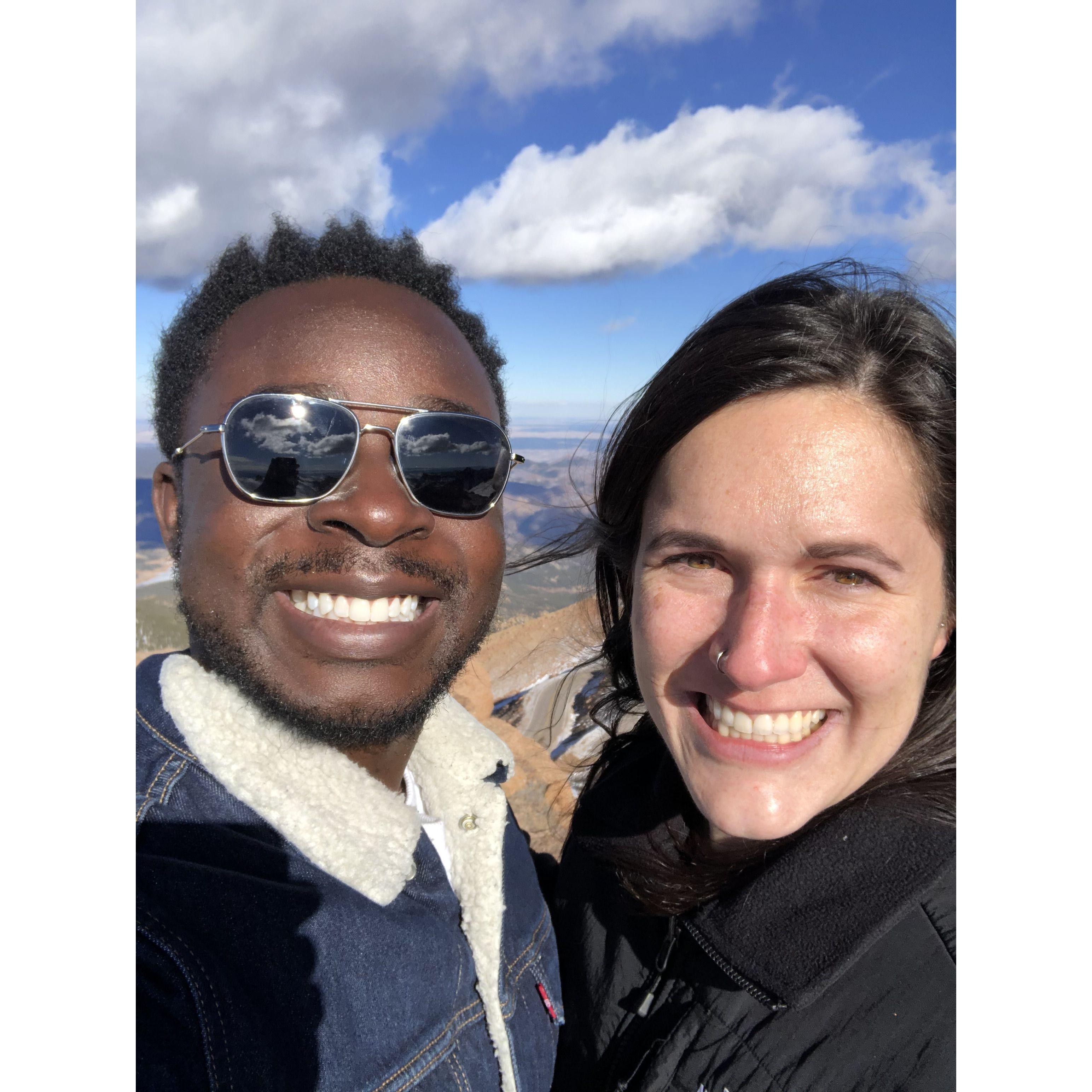 Drove up 14,000 to Pikes Peak in Colorado. 