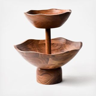 Fundamental Wood 2-Tiered Bowl