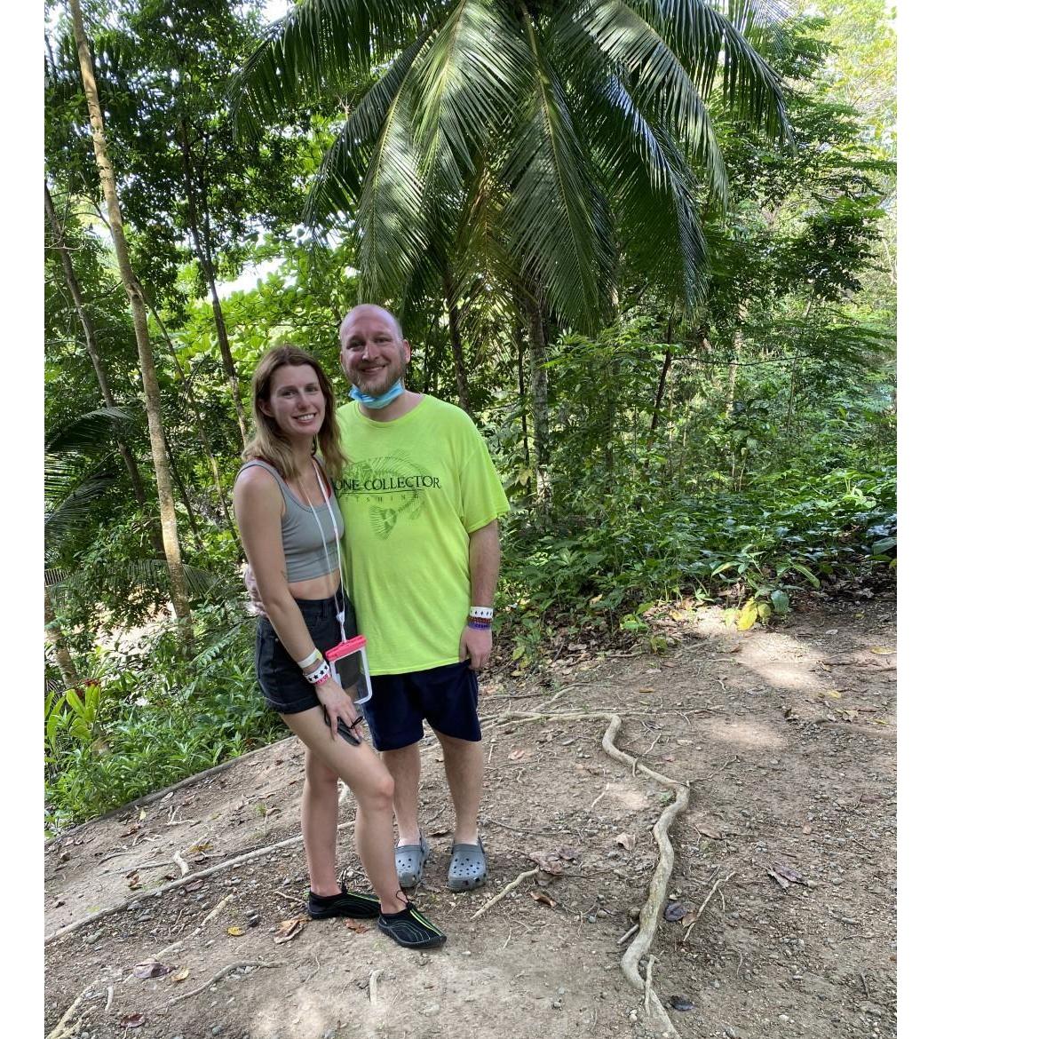 After we got done ziplining in Jamaica.