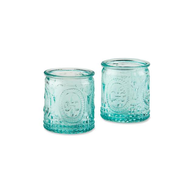 12ct Vintage Blue Glass Tealight Holder