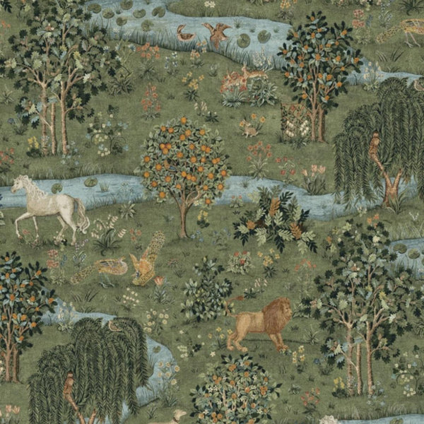 Morris & Co. Owl & Willow Green Tufted Rug | Ruggable