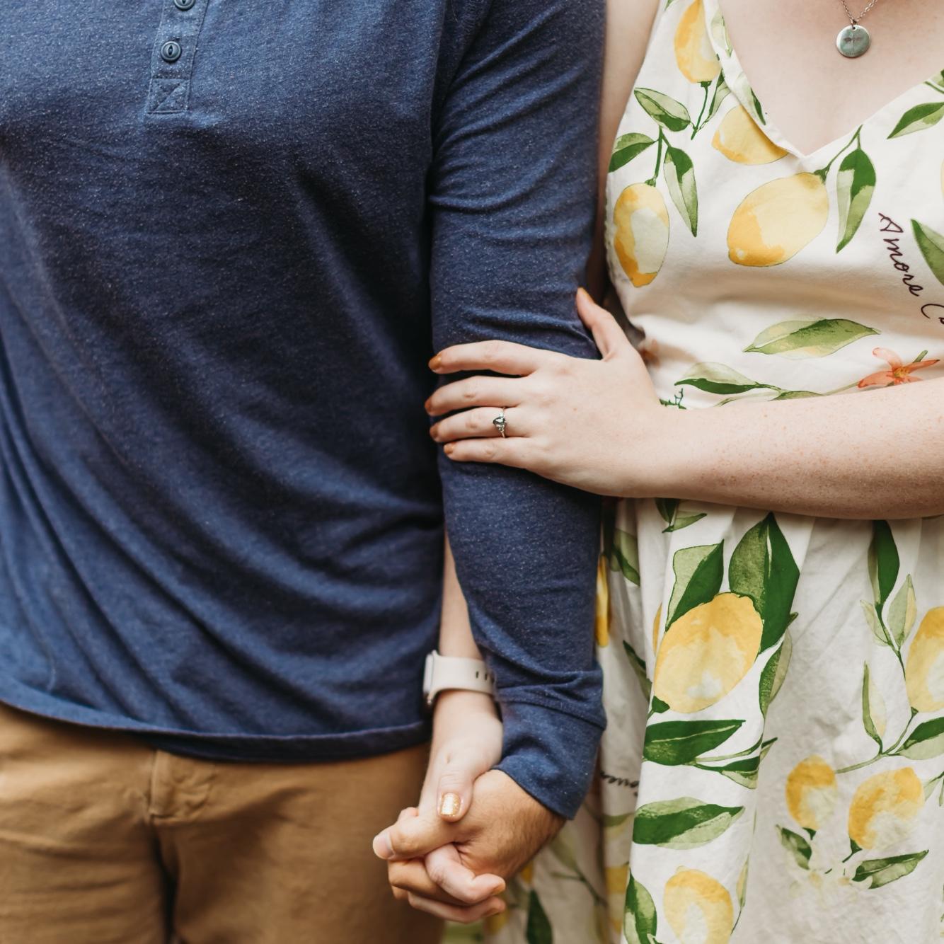 Engagement shoot with alder and pine photography