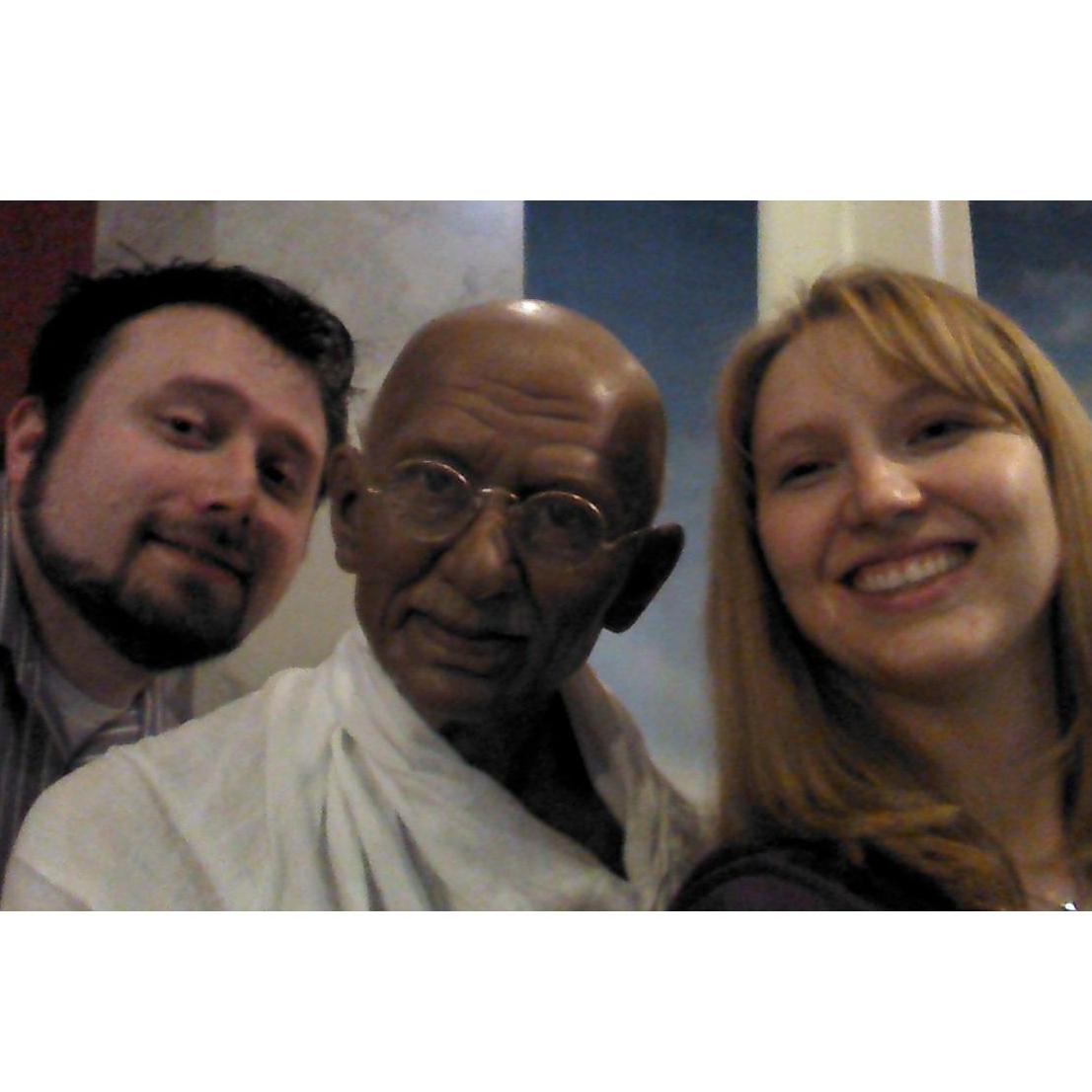 Hanging out with Ghandi.