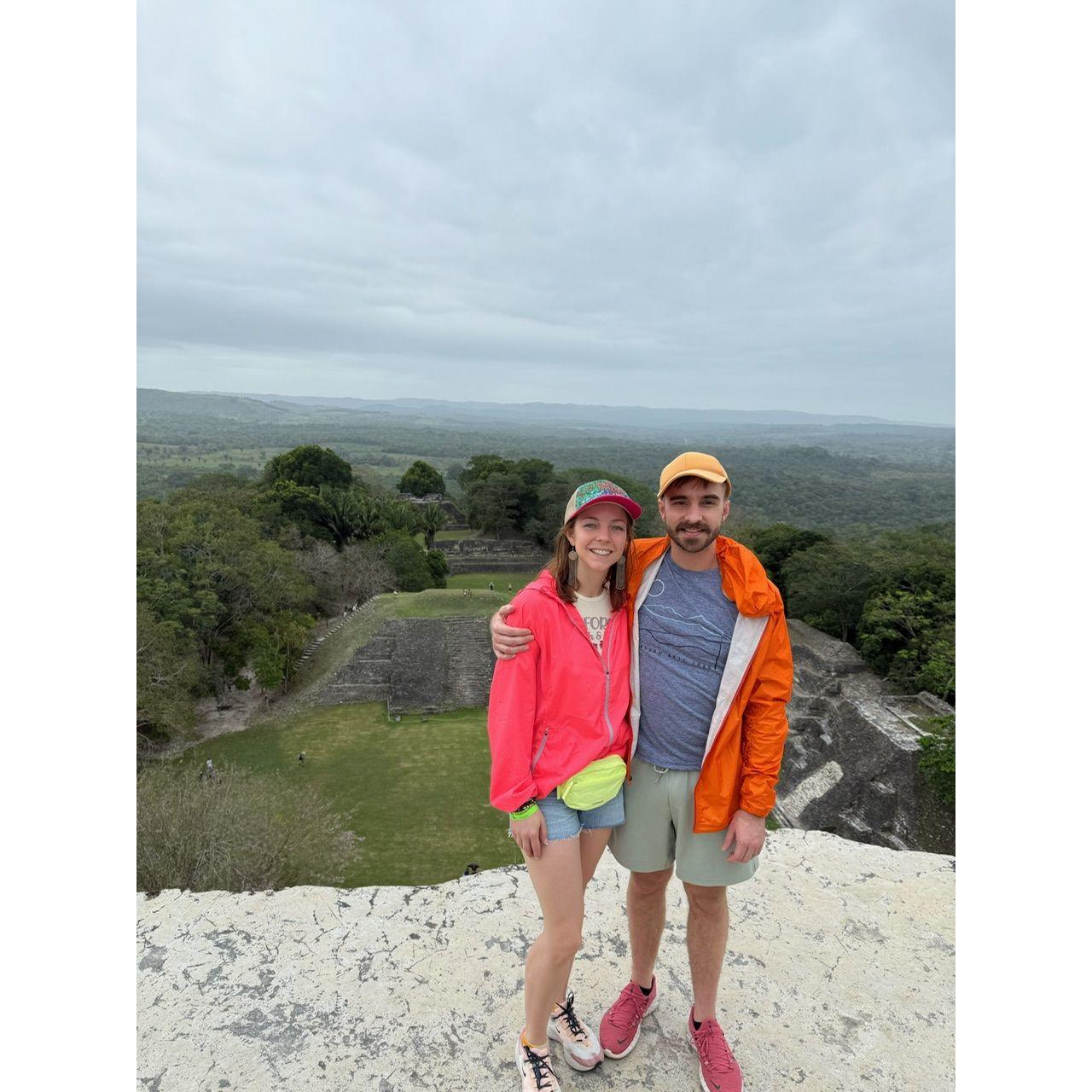 Climbed a million gigantic stairs to the top of an ancient Mayan palace!