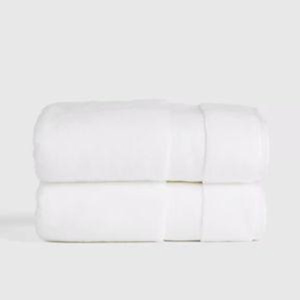Turkish Classic Bath Towel (Set of 2) in White