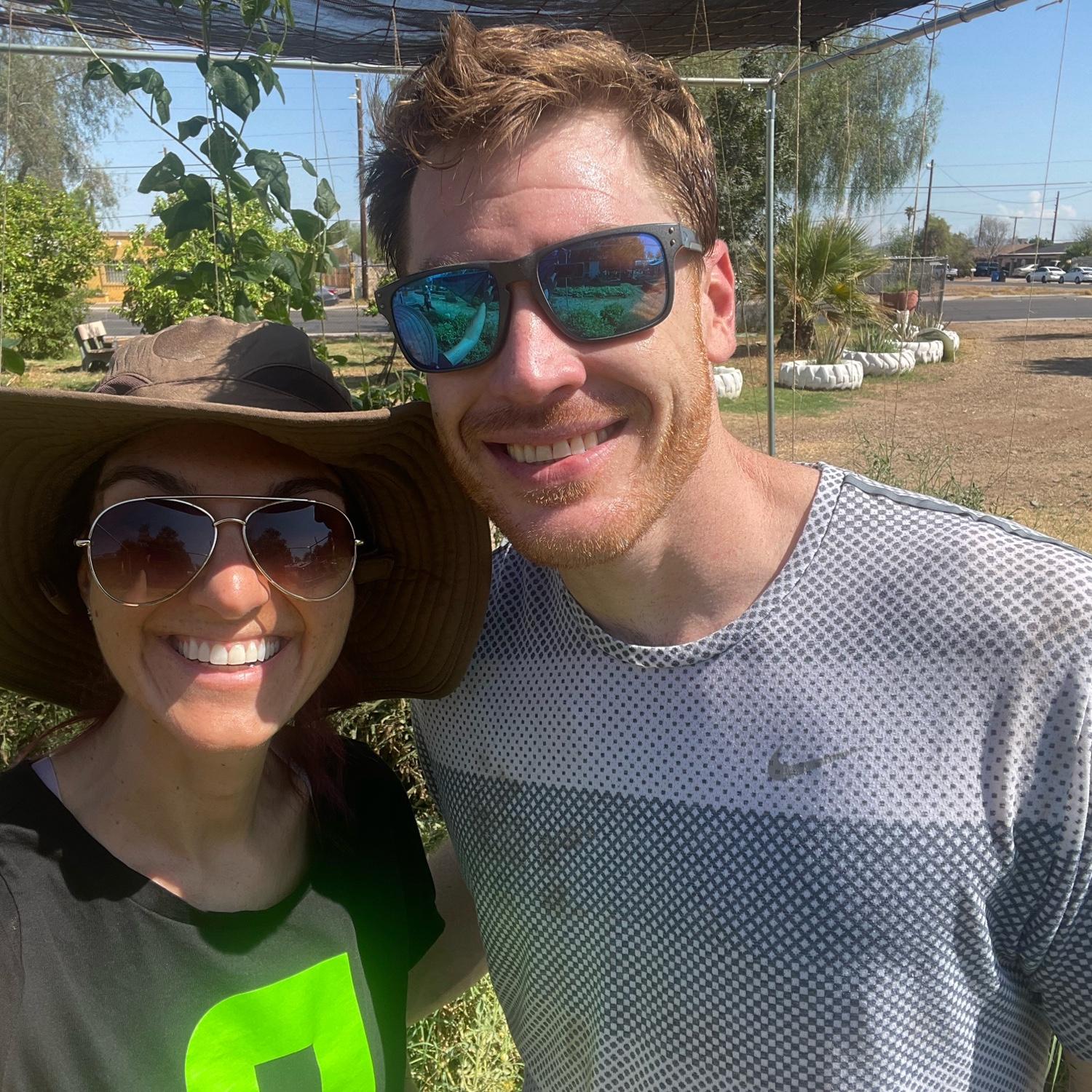 August 2023:
Our first photo - Volunteering at Tiger Mountain Community Gardens