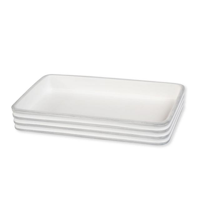 Bruges Guest Towel Holder in White/Grey