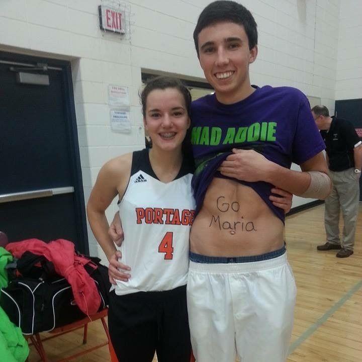 Our first photo together! Ben was a senior and Maria was a junior in high school. Winter 2013