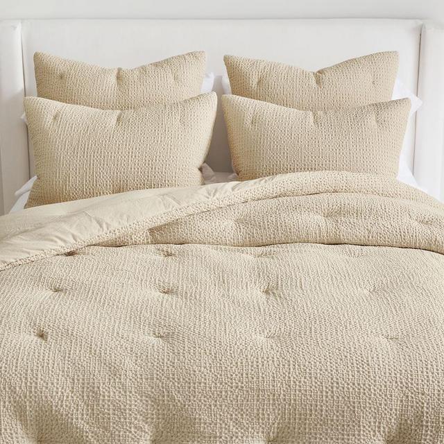 Flax Vintage Washed Cotton/Linen Comforter, KingCal. King