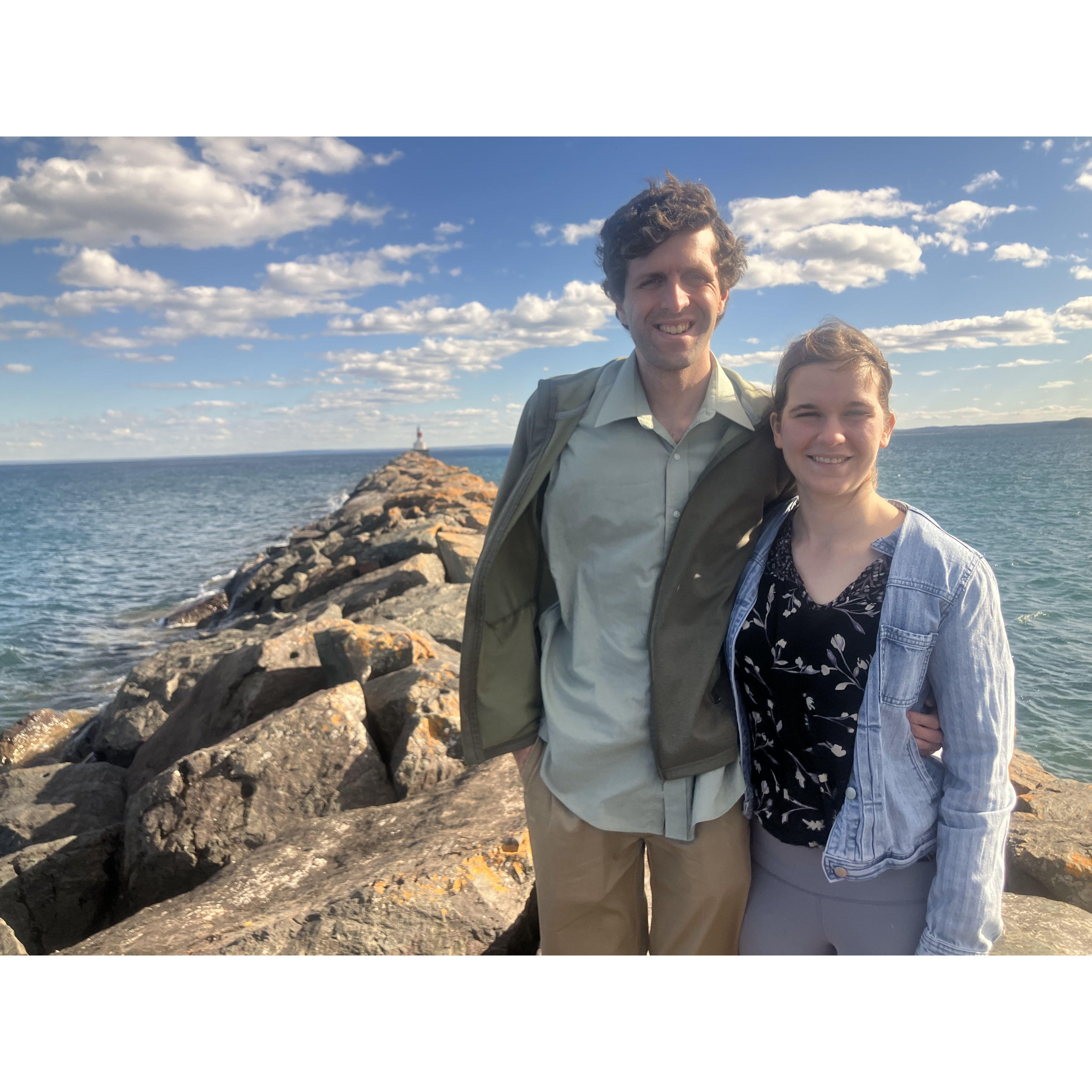 Breakwall at Presque Isle in Marquette, MI