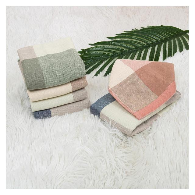 6 Pcs 13" x 13" 100% Cotton Absorbent Gradient Pattern Style Dish Cloth Mixed Color - PiccoCasa