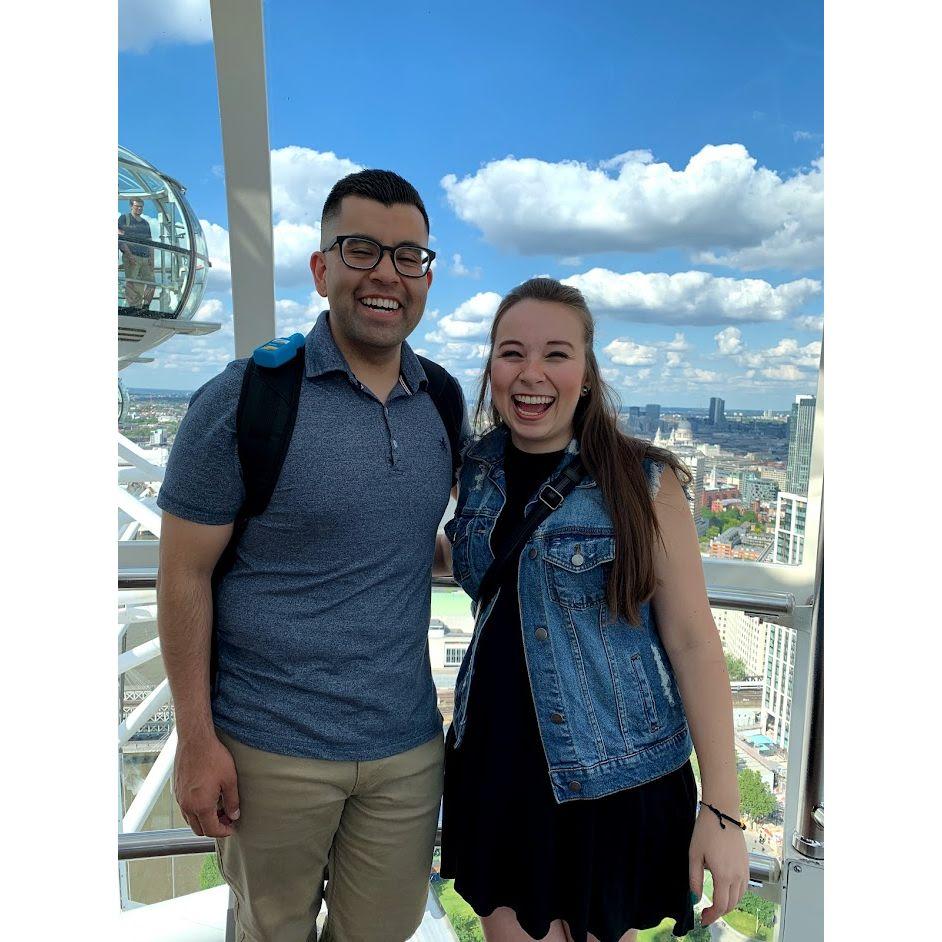 The beginning of our first international trip together! First stop, London! (May 2019).