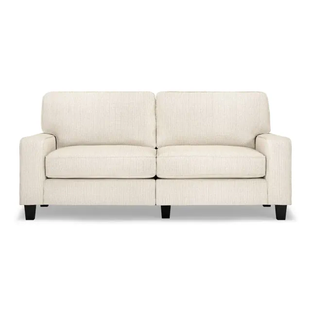 73" Palisades Sofa Beige - Serta: Space-Saving, Comfortable 2-Seater, Easy-Care Upholstery