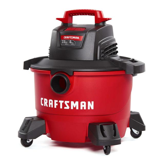 Craftsman 6 gal. Corded Wet/Dry Vacuum 7.5 amps 120 volt 3.5 hp Red 14.8 lb.