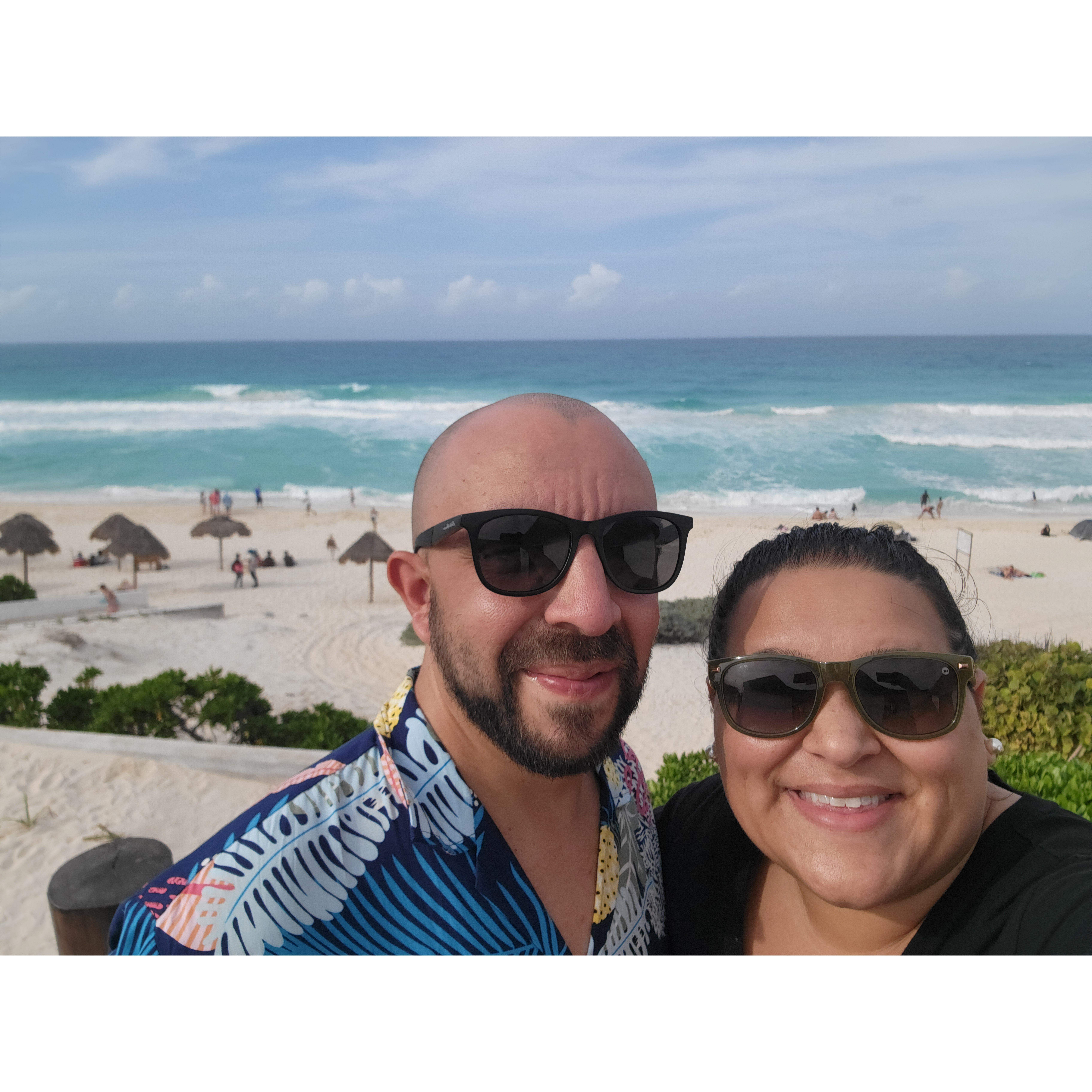 Sheila & Jarrod in Cancun. January 2024