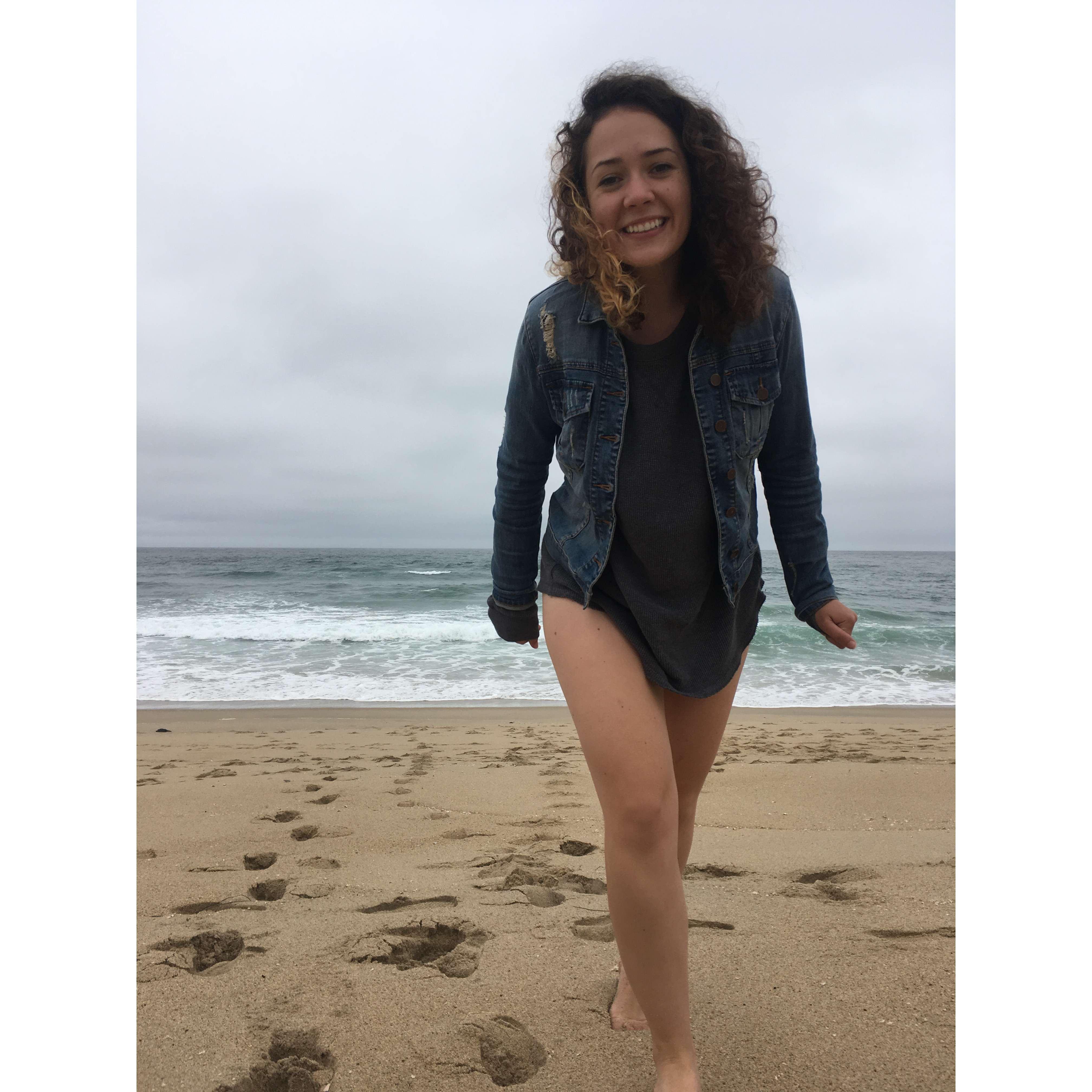 Tay at Davenport Landing Beach, July 2017