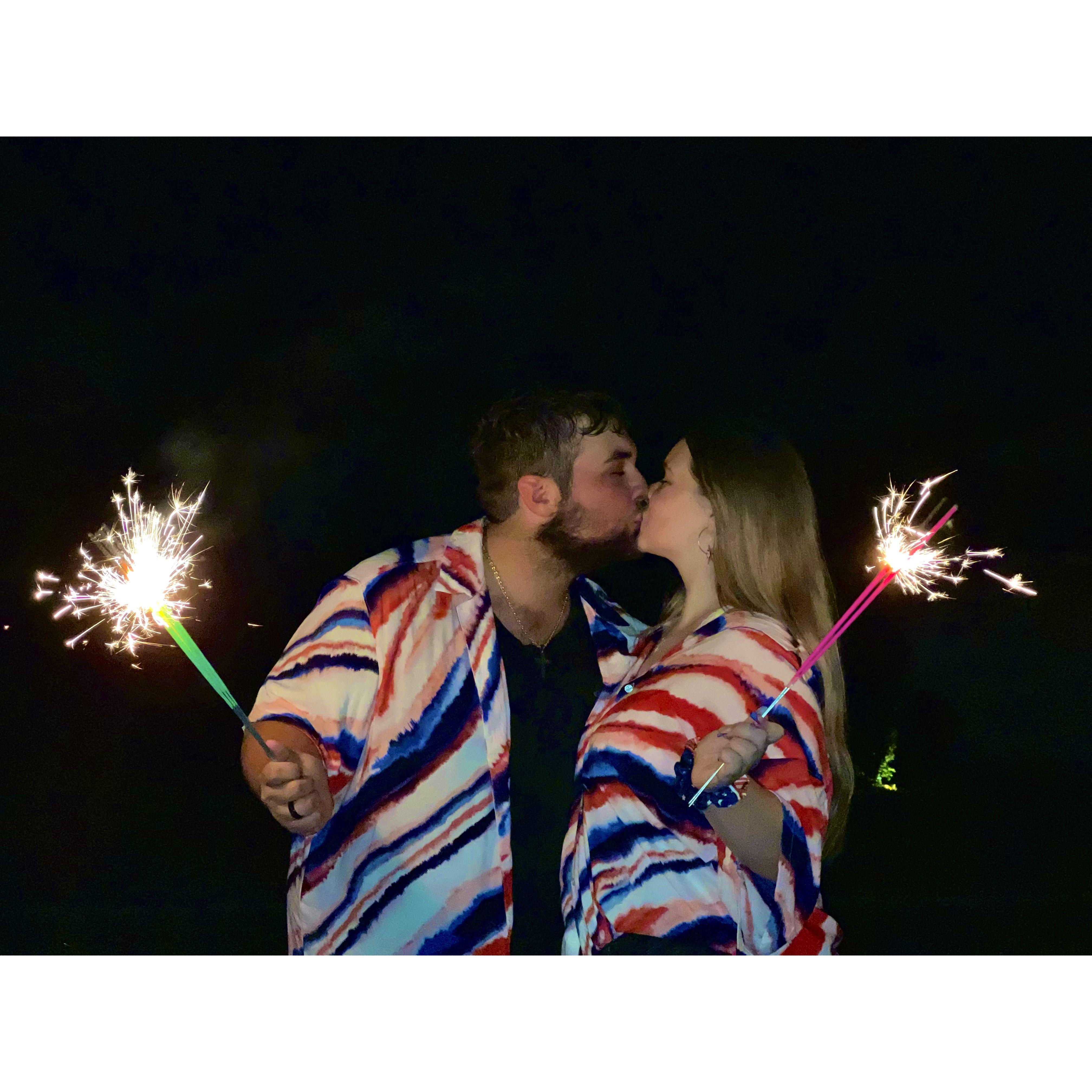 Fourth of July with matching shirts!