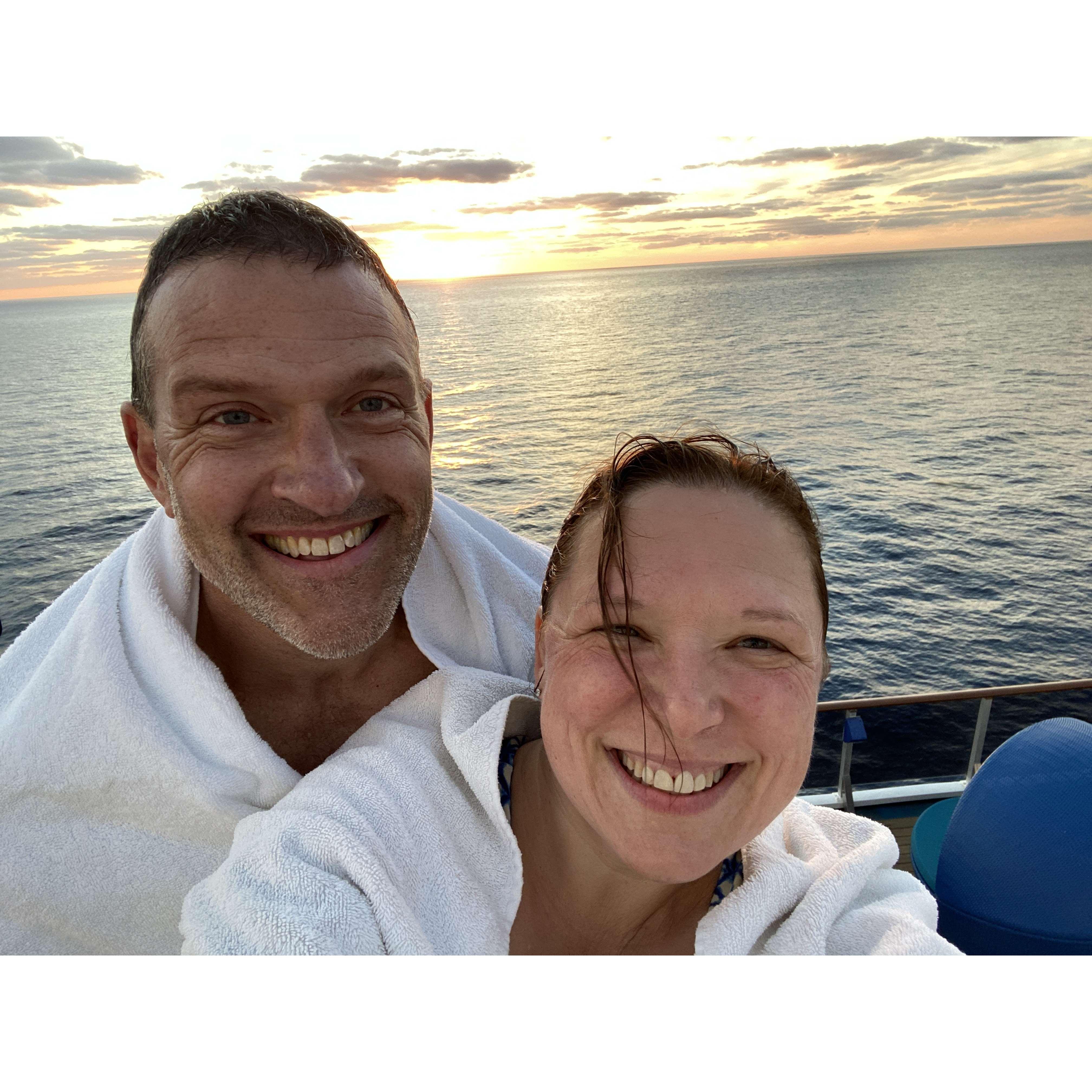 Sunset at sea
