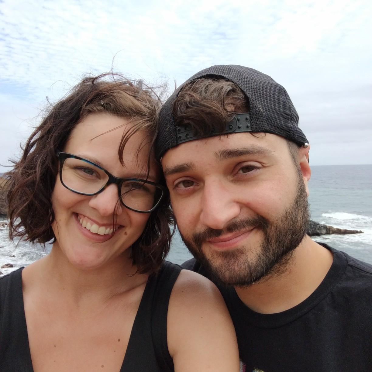 The picture we took right after Alex proposed to me and I said yes! in Kaupo, Maui