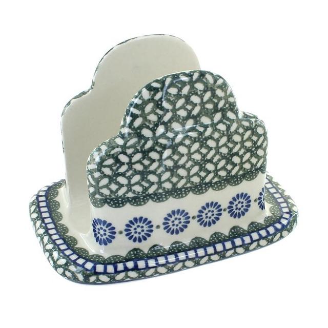 Blue Rose Polish Pottery Maia Napkin Holder
