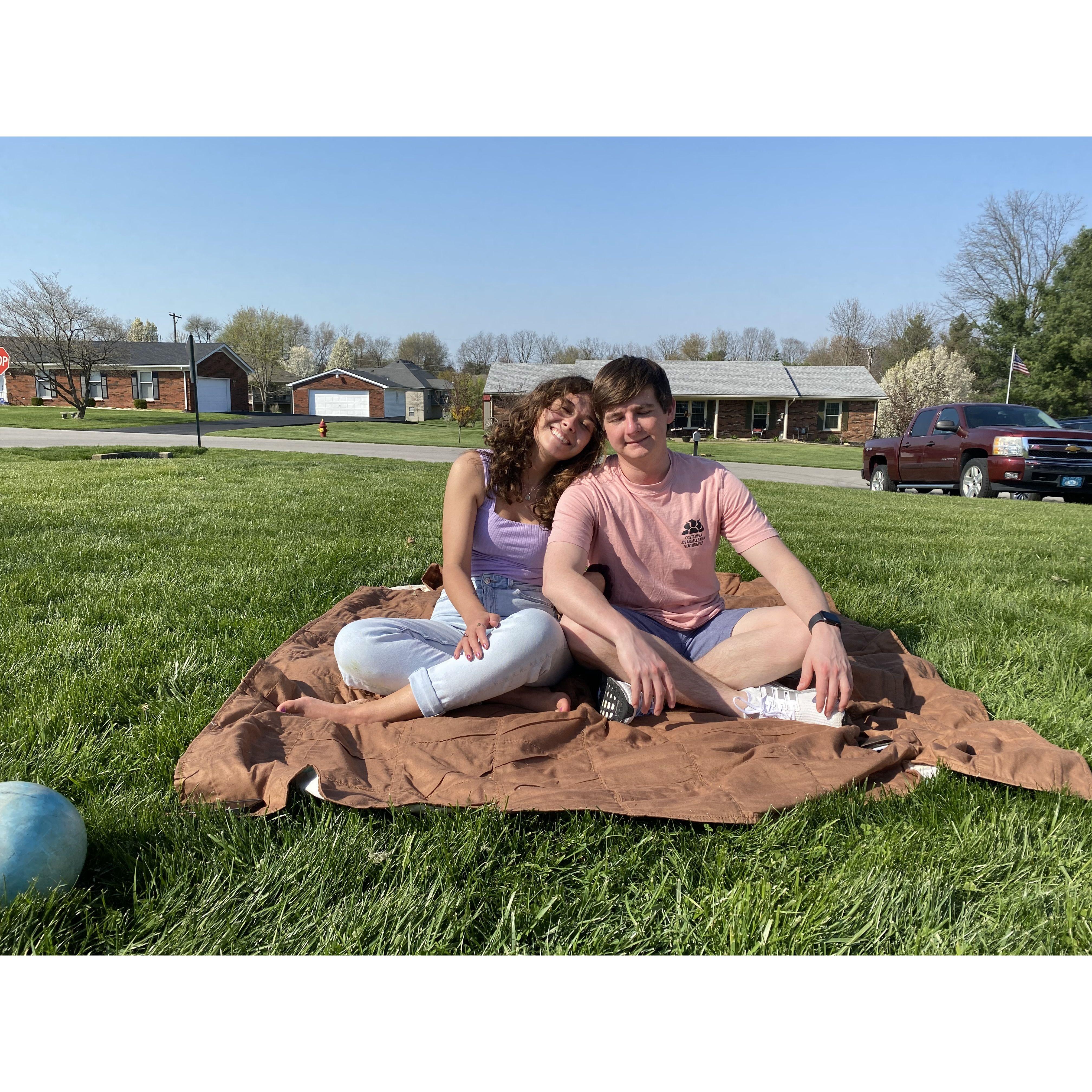 Our very first easter together. This is where Corey met Rachel's extended family for the first time!