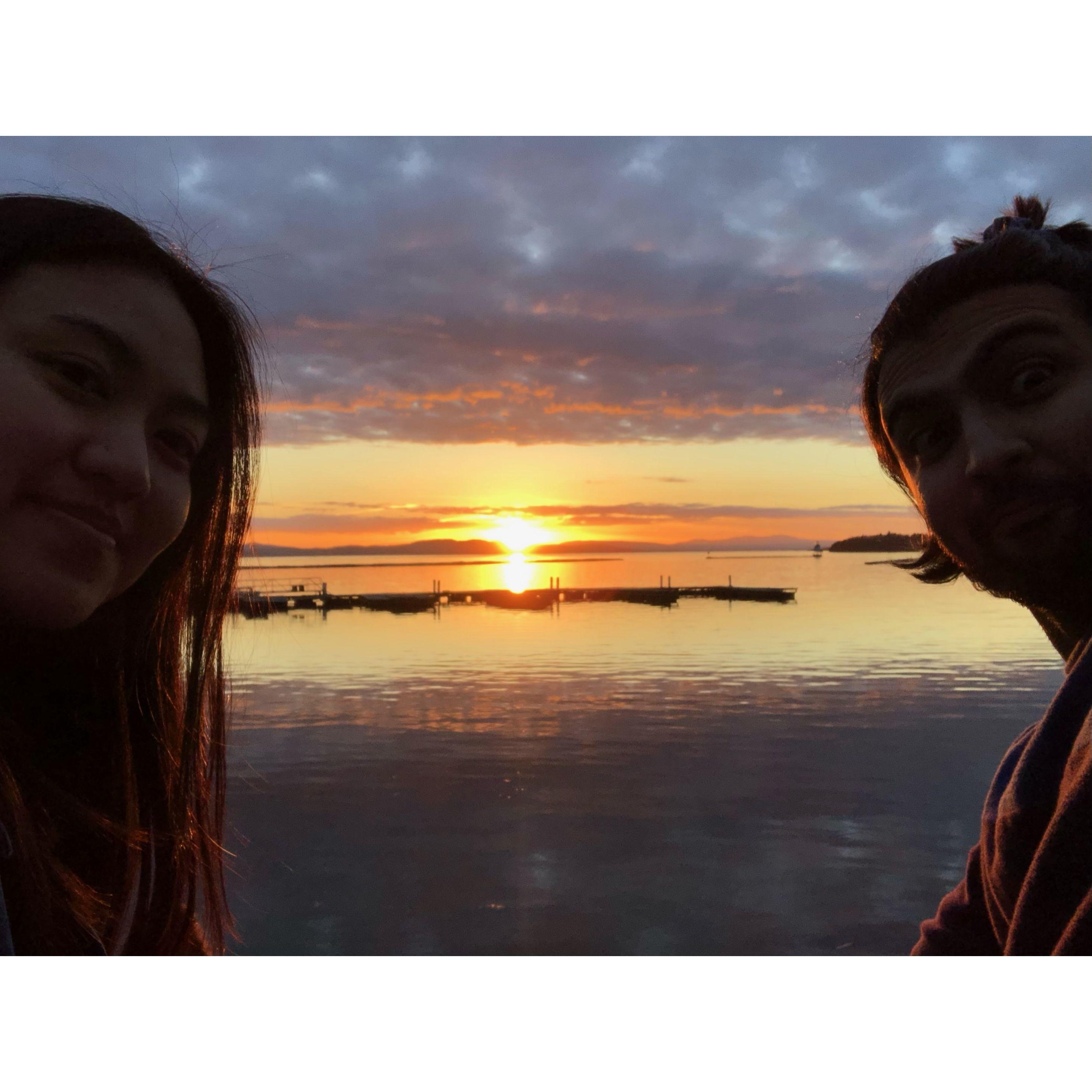 Enjoying the sunset in Burlington, VT! (2021)