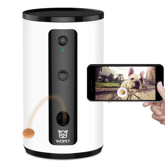 WOpet Smart Pet Camera:Dog Treat Dispenser, Full HD WiFi Pet Camera with Night Vision for Pet Viewing,Two Way Audio Communication Designed for Dogs and Cats,Monitor Your Pet Remotely