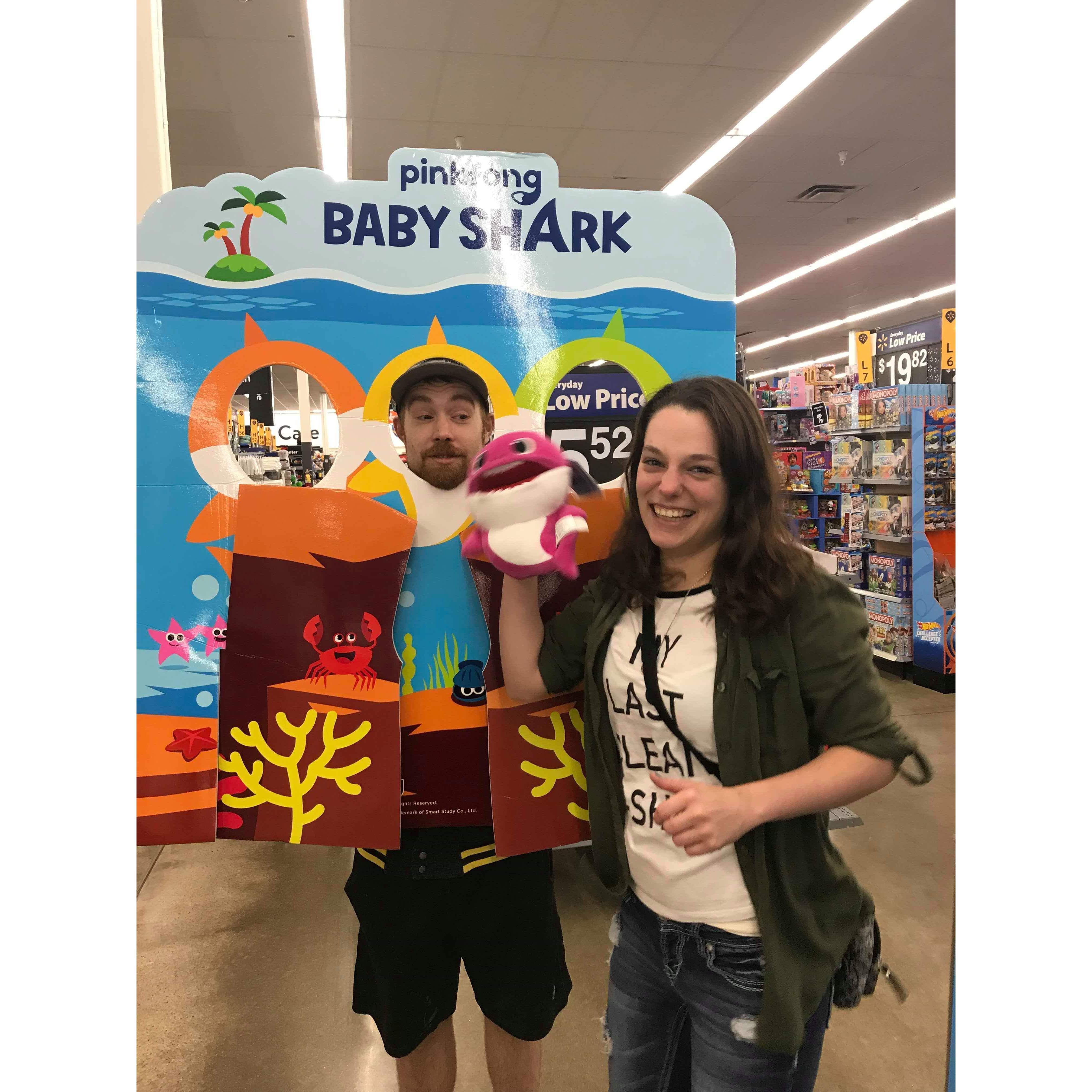 Walmart fun. Matt is clearly so enjoying baby shark doo doo do do