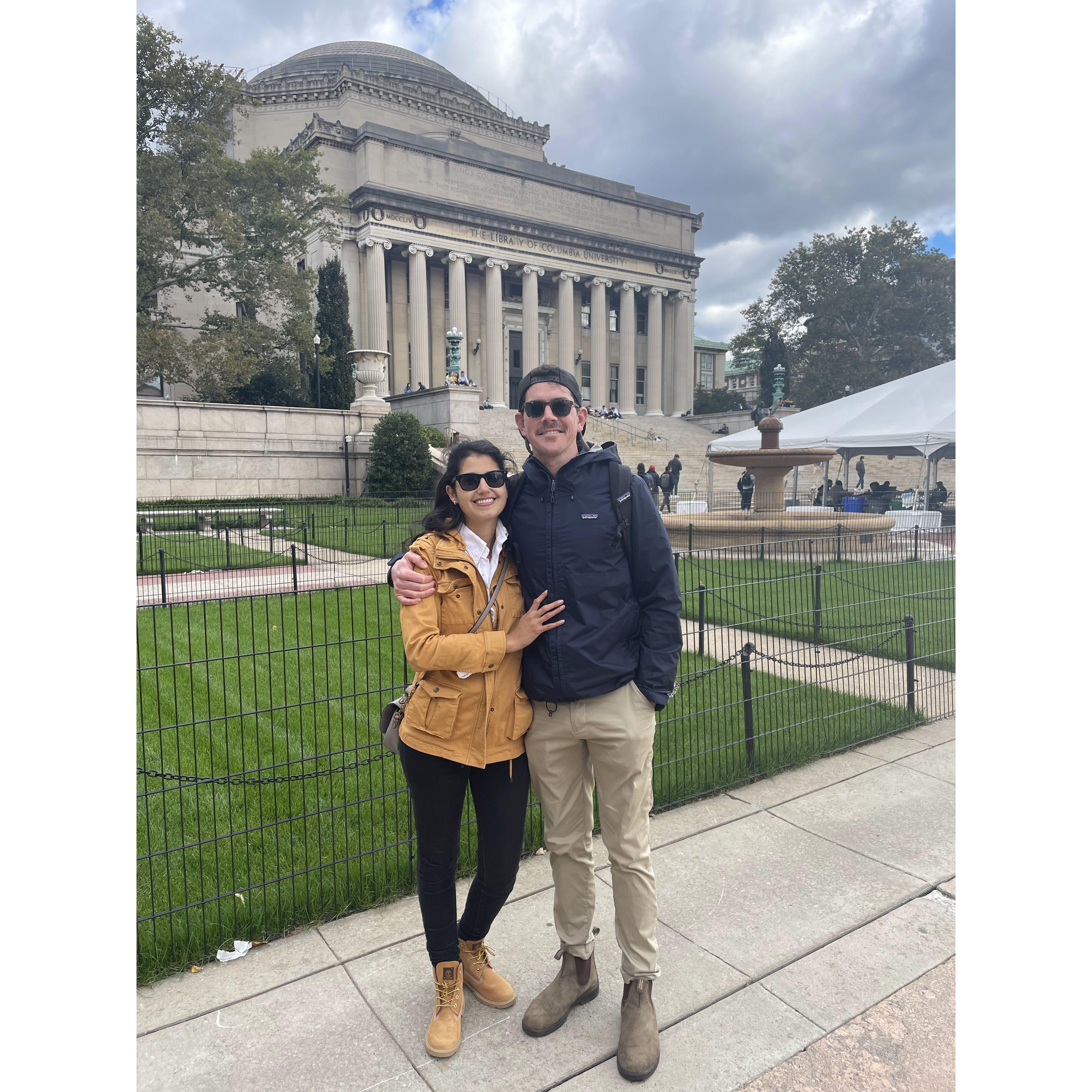 Jimmy's first visit to Louisa's alma mater in October 2021