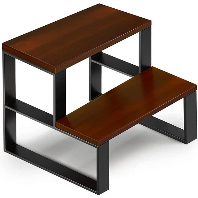 Wooden Step Stools for Adults Kids Steping Stool for Kitchen High Bed Hold Up to 500lb (Self-Assembly)