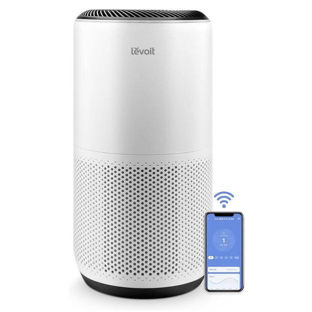 LEVOIT Air Purifiers for Home Large Room Up to 1733 Ft² With HEPA Sleep Mode, AHAM VERIFIDE, Auto Mode, Air Quality Monitor, Smart WiFi, 3-in-1 Filter For Pet Allergy, Smoke, Dust, Core 400S-P, White