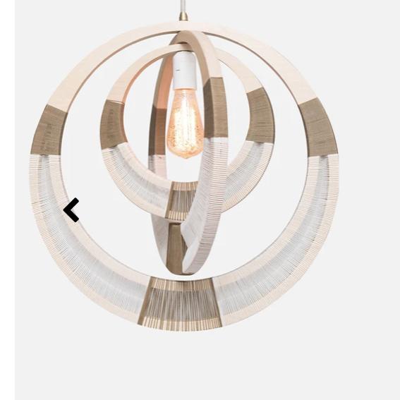Woven Necklace Pendant Lighting - White