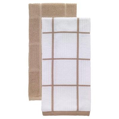 Tan Parquet Kitchen Towel 2 Pack (16"x26")T-Fal