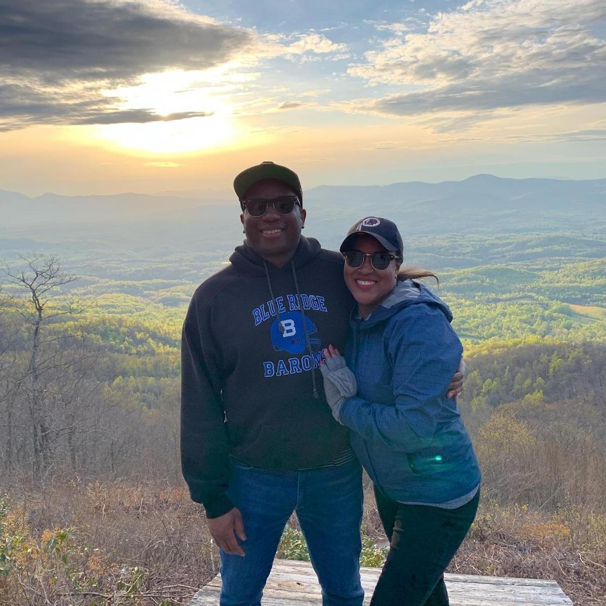 Beautiful Blue Ridge Mountain sunset