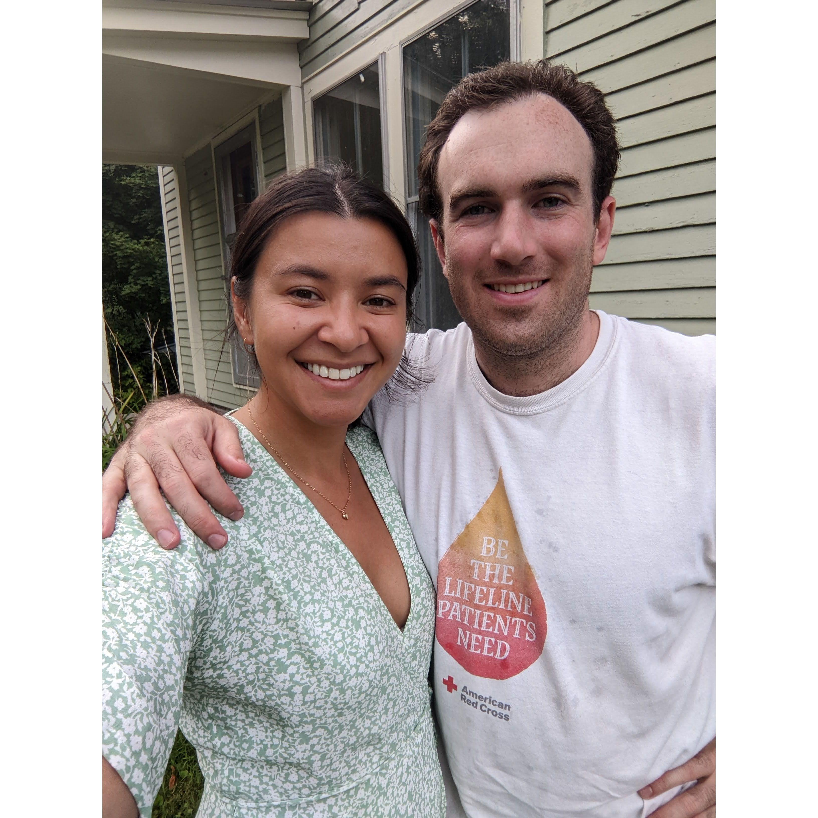 First selfie as homeowners. Bennington, VT. 2022.