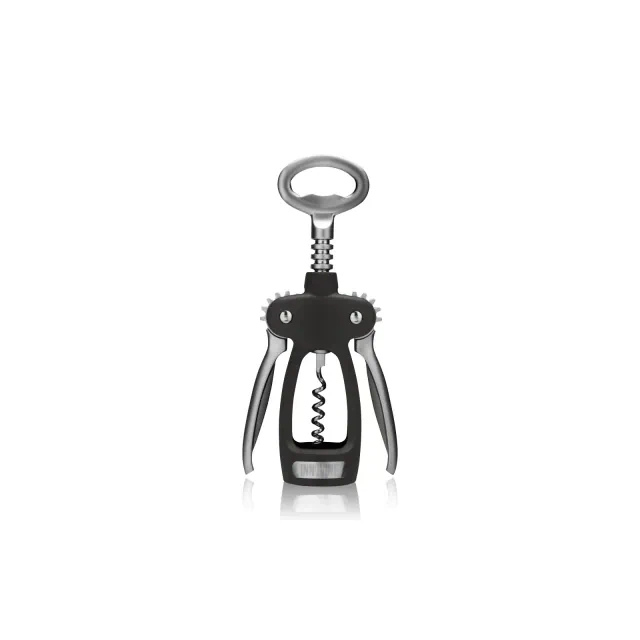 Innovine Double Lever Corkscrew, Ergonomic Winged Wine Opener with Non-stick Worm, Durable and Easy to Use, Perfect for Home Bar, Set of 1, Graphite