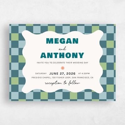 Multi-Colored Wedding Invitation - Vibrante Landscape