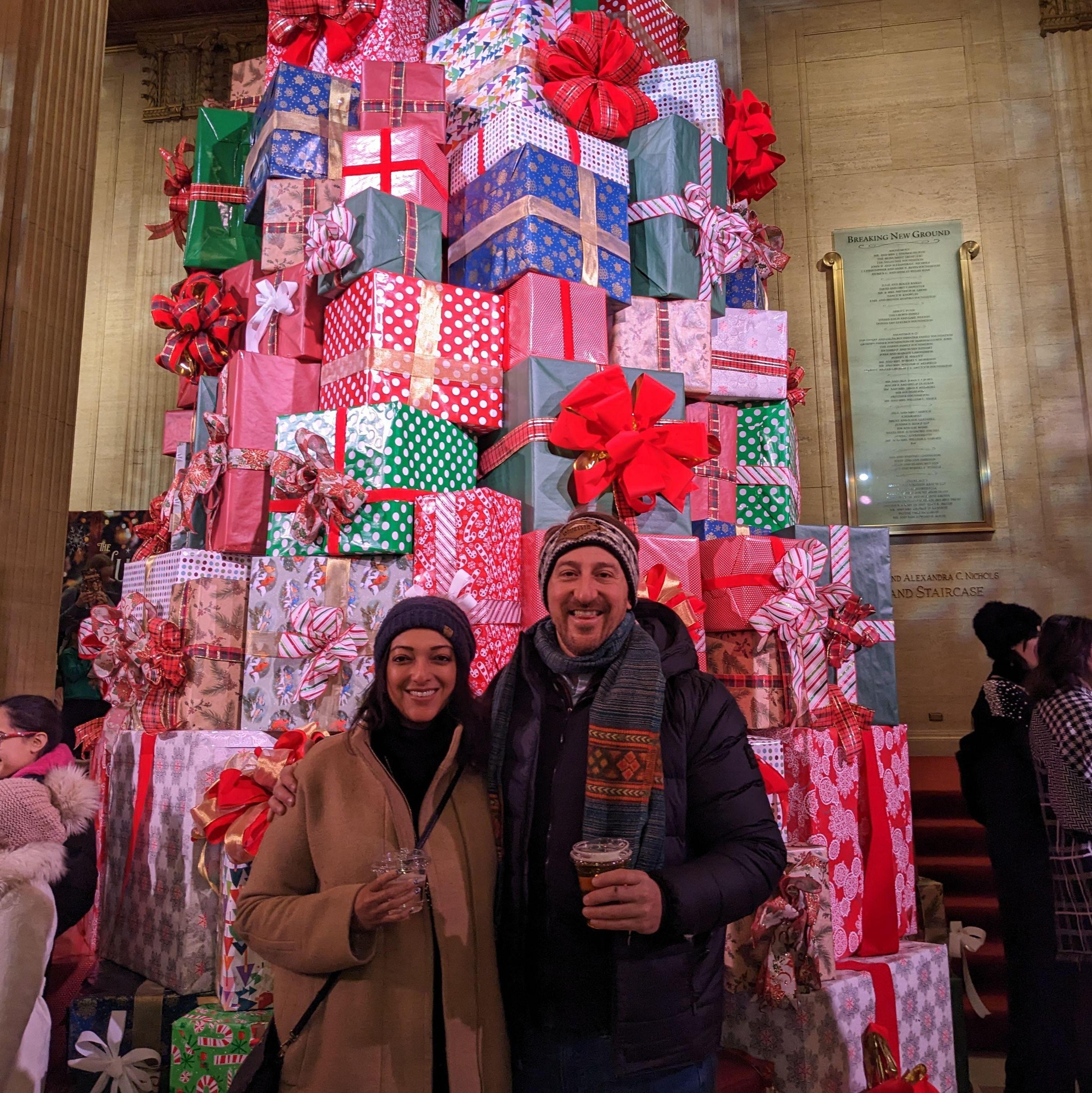 The presents shown in this background ALMOST eclipsed the number of presents we gave each other this past Christmas, LOL!