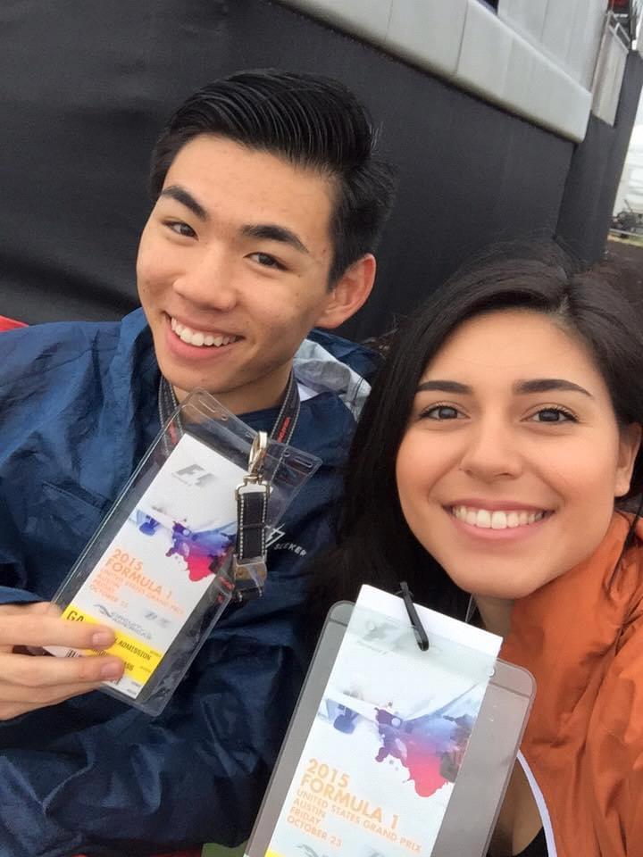 Our first Formula 1 race in 2015. The cold weather and flooding made it unforgettable!
