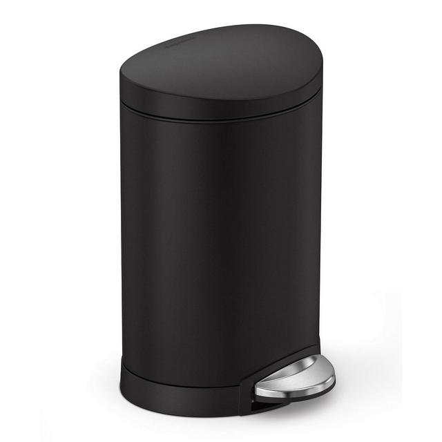 simplehuman 6 Liter Semiround Step Trash Can