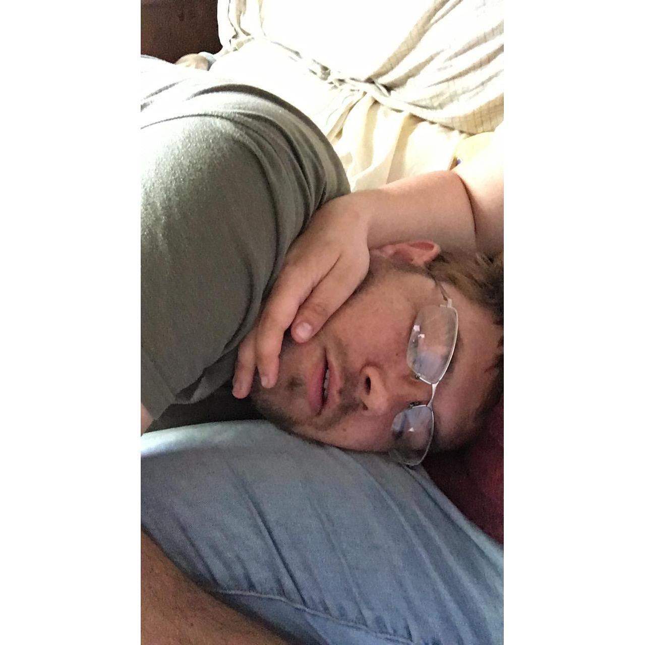 He’s so cute when he’s sleeping.