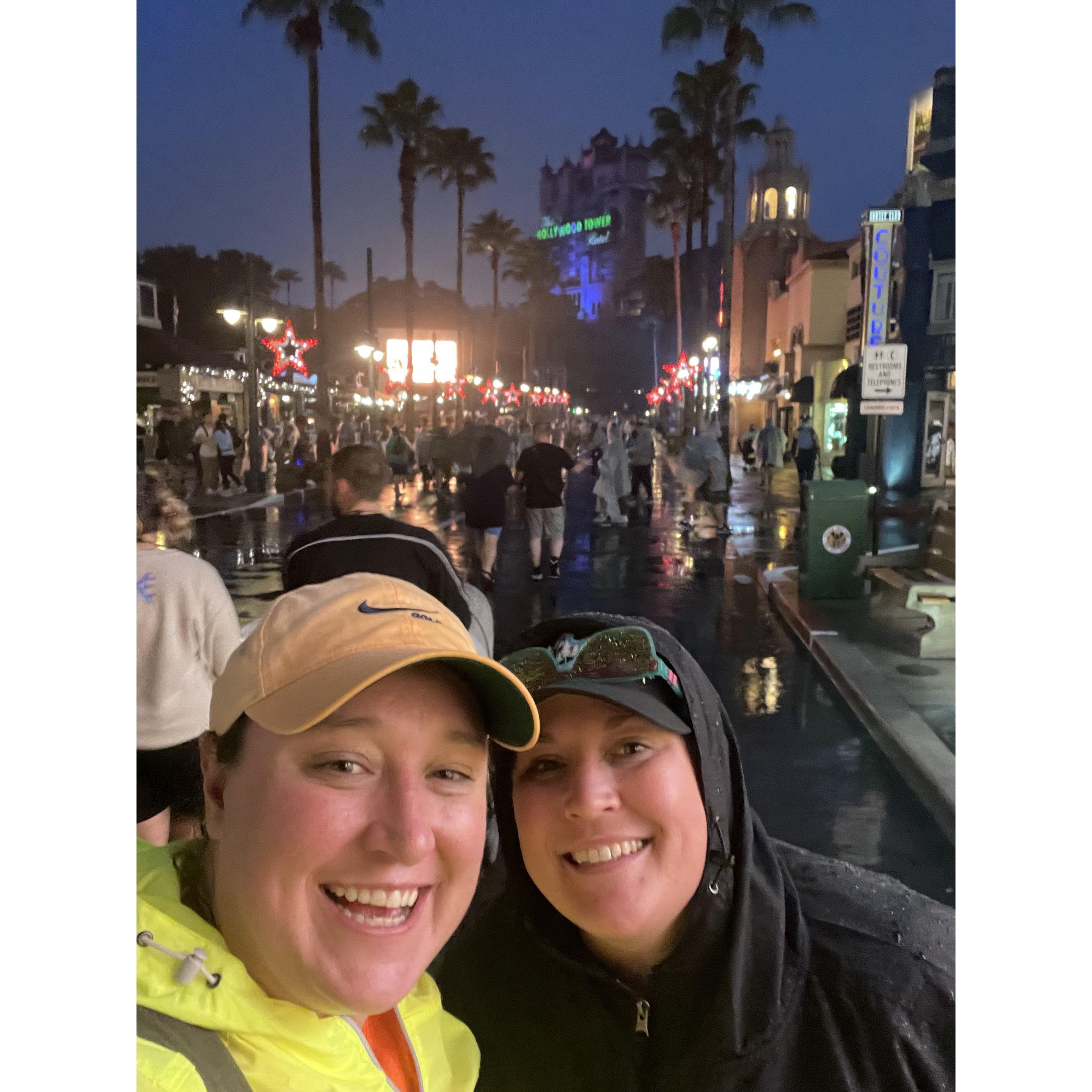 a little rain didn't scare us, but the Tower of Terror did!