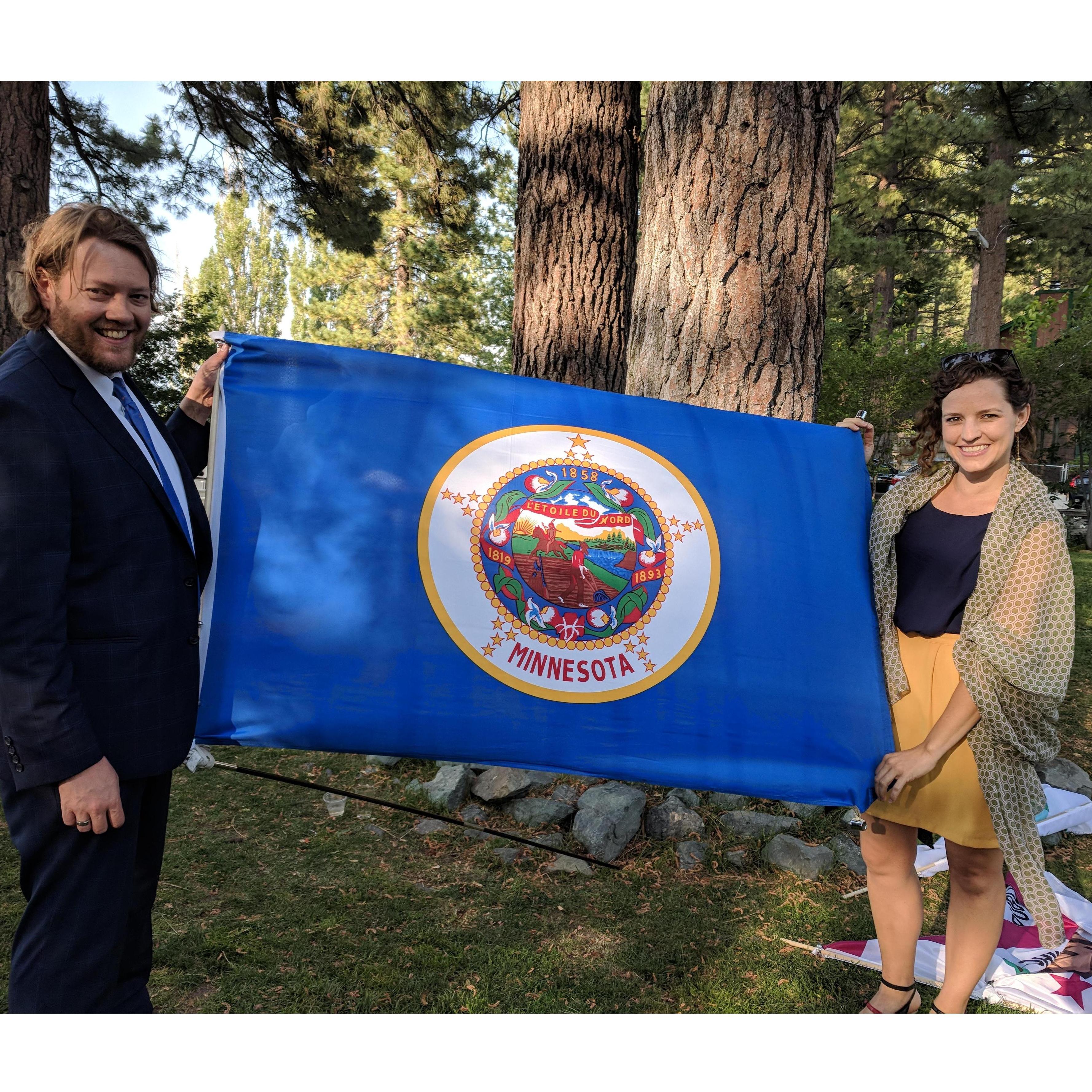 Our Minnesota state flag is (marginally) more appropriate than lots of other states!