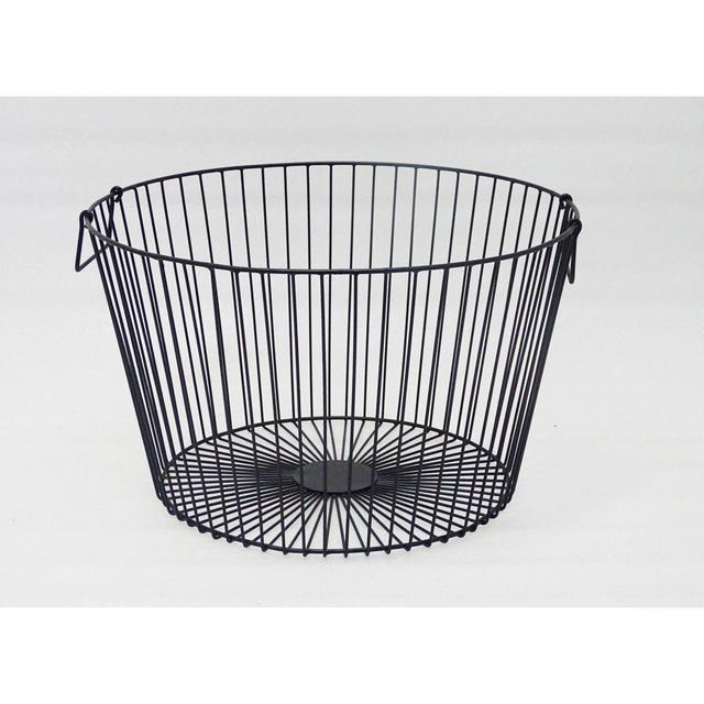 O&O by Olivia & Oliver Large Towel Basket in Black