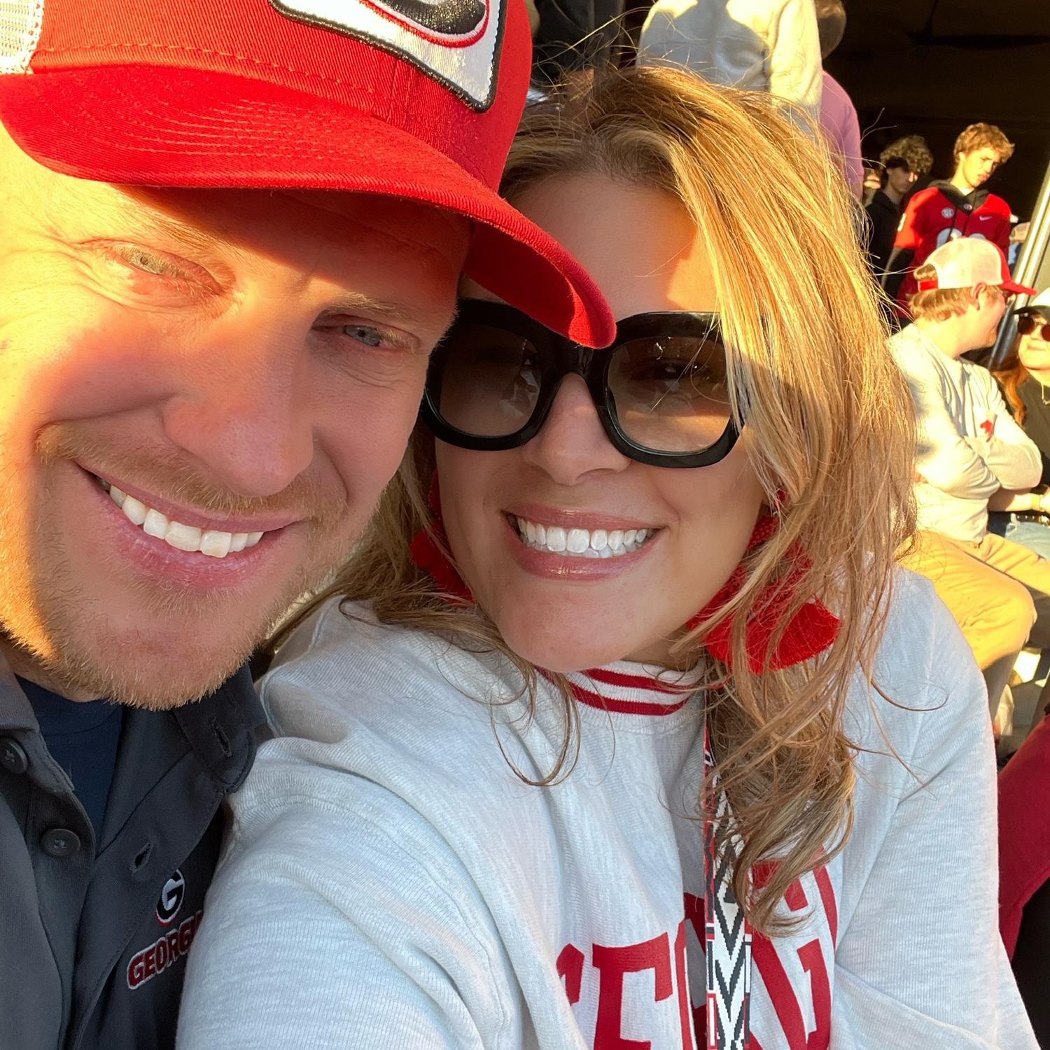 The first of many Georgia games! Pictured right before Logan was asked by a Kentucky fan who he was here with. He replied, "his friends." Taylor and Logan we're dating a year at this point...